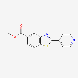 molecular formula C14H10N2O2S B6298300 methyl 2-pyridin-4-yl-1,3-benzothiazole-5-carboxylate CAS No. 80527-75-9