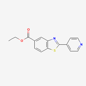 molecular formula C15H12N2O2S B6298338 ethyl 2-pyridin-4-yl-1,3-benzothiazole-5-carboxylate CAS No. 51643-58-4