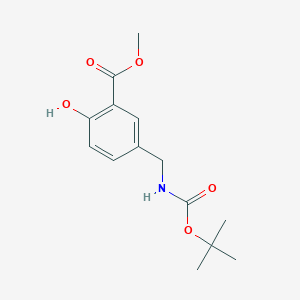 molecular formula C14H19NO5 B6298564 Methyl 5-(((tert-butoxycarbonyl)amino)methyl)-2-hydroxybenzoate CAS No. 2120908-78-1