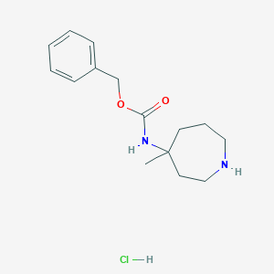 molecular formula C15H23ClN2O2 B6298652 Benzyl (4-methylazepan-4-yl)carbamate HCl CAS No. 2225878-72-6