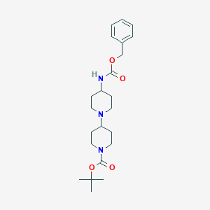 molecular formula C23H35N3O4 B6298734 Tert-butyl 4-(benzyloxycarbonylamino)-1,4'-bipiperidine-1'-carboxylate CAS No. 2097264-31-6