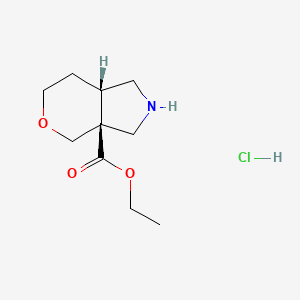 molecular formula C10H18ClNO3 B6298859 Ethyl rel-(3aS,7aS)-hexahydropyrano[3,4-c]pyrrole-3a(4H)-carboxylate hydrochloride CAS No. 2242491-38-7