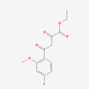 molecular formula C13H13FO5 B6298961 Ethyl 4-(4-fluoro-2-methoxyphenyl)-2,4-dioxobutanoate CAS No. 2368871-95-6