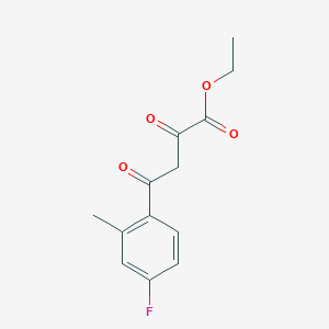 molecular formula C13H13FO4 B6298969 Ethyl 4-(4-fluoro-2-methylphenyl)-2,4-dioxobutanoate CAS No. 2368870-68-0