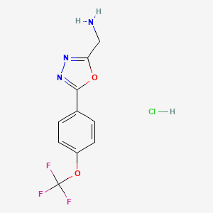 molecular formula C10H9ClF3N3O2 B6299081 MFCD31714258 CAS No. 2368870-89-5