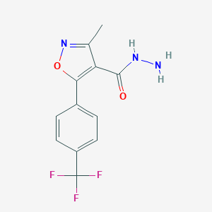 3-Methyl-5-(4-(trifluoromethyl)phenyl)isoxazole-4-carbohydrazide