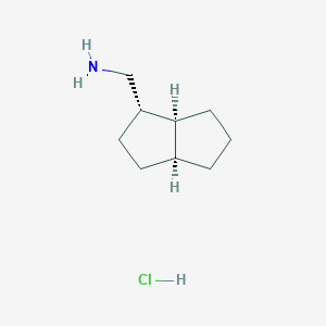 molecular formula C9H18ClN B6299244 rel-[(1S,3aS,6aS)-Octahydro-1-pentalenylmethyl]amine hydrochloride CAS No. 2733657-49-1