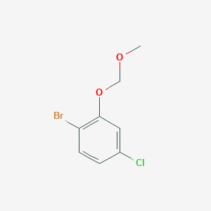 molecular formula C8H8BrClO2 B6299386 1-Bromo-4-chloro-2-(methoxymethoxy)benzene CAS No. 2153526-95-3