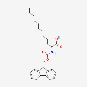 molecular formula C27H35NO4 B6299486 (2R)-2-(Fmoc-amino)dodecanoic acid CAS No. 1821832-97-6