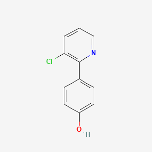 molecular formula C11H8ClNO B6299576 4-(3-Chloropyridin-2-yl)phenol CAS No. 1873342-46-1