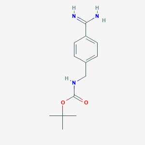 molecular formula C13H19N3O2 B062996 4-Boc-aminomethylbenzamidine CAS No. 162696-15-3