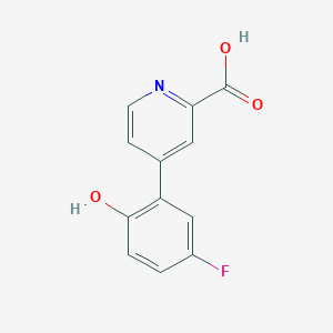 molecular formula C12H8FNO3 B6299647 4-(5-Fluoro-2-hydroxyphenyl)picolinic acid CAS No. 1261905-11-6