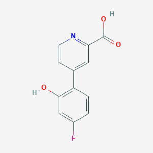 molecular formula C12H8FNO3 B6299663 4-(4-Fluoro-2-hydroxyphenyl)picolinic acid CAS No. 1261989-66-5