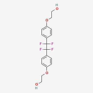 molecular formula C18H18F4O4 B6299697 1,2-Bis[4-(2-hydroxyethoxy)phenyl]-1,1,2,2-tetrafluoroethane CAS No. 107233-47-6