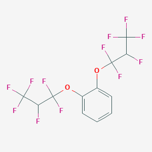 molecular formula C12H6F12O2 B6299793 1,2-Bis(1,1,2,3,3,3-hexafluoropropoxy)benzene CAS No. 107368-54-7