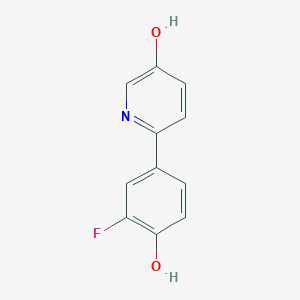 molecular formula C11H8FNO2 B6300072 2-(3-Fluoro-4-hydroxyphenyl)-5-hydroxypyridine CAS No. 1261958-24-0