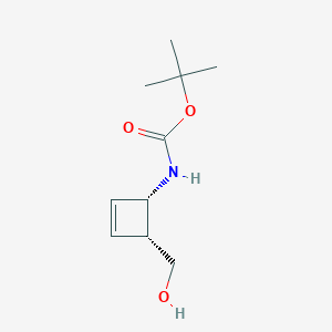 Carbamic acid, [(1R,4S)-4-(hydroxymethyl)-2-cyclobuten-1-yl]-, 1,1-