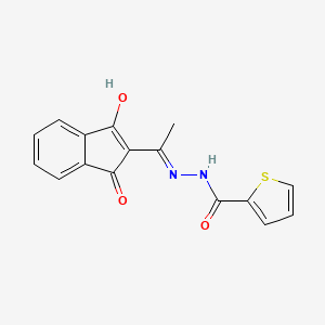 N-(((1,3-Dioxoindan-2-ylidene)ethyl)amino)-2-thienylformamide