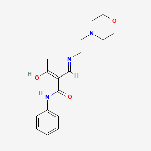 2-Acetyl-3-((2-morpholin-4-ylethyl)amino)-N-phenylprop-2-enamide