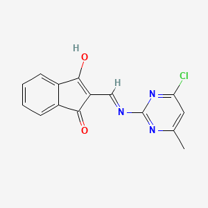 2-(((6-Chloro-4-methylpyrimidin-2-yl)amino)methylene)indane-1,3-dione