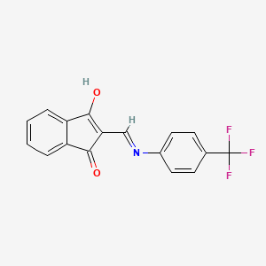 molecular formula C17H10F3NO2 B6300470 2-({[4-(trifluoromethyl)phenyl]amino}methylidene)-2,3-dihydro-1H-indene-1,3-dione CAS No. 1024394-73-7