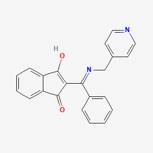 molecular formula C22H16N2O2 B6300477 2-(Phenyl((4-pyridylmethyl)amino)methylene)indane-1,3-dione CAS No. 1022401-03-1