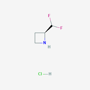 molecular formula C4H8ClF2N B6300510 (2S)-2-(Difluoromethyl)azetidine hydrochloride CAS No. 2231664-99-4