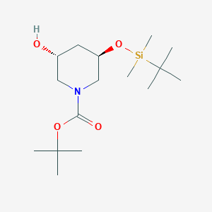 tert-Butyl (3R,5R)-3-[(tert-butyldimethylsilyl)oxy]-5-hydroxypiperidine-1-carboxylate
