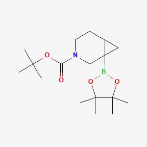 molecular formula C17H30BNO4 B6300531 tert-Butyl 1-(4,4,5,5-tetramethyl-1,3,2-dioxaborolan-2-yl)-3-azabicyclo[4.1.0]heptane-3-carboxylate CAS No. 2095495-26-2