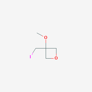 molecular formula C5H9IO2 B6300532 3-(Iodomethyl)-3-methoxy-oxetane CAS No. 2306276-37-7