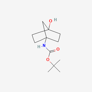 molecular formula C12H21NO3 B6300617 tert-butyl N-(4-hydroxynorbornan-1-yl)carbamate CAS No. 2231676-44-9