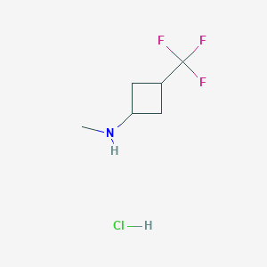 molecular formula C6H11ClF3N B6300642 N-Methyl-3-(trifluoromethyl)cyclobutan-1-amine hydrochloride CAS No. 2231675-27-5