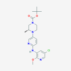 t-Butyl (3R)-4-{6-[(5-chloro-2-methoxypyridin-3-yl)amino]pyridin-3-yl}-3-methylpiperazine-1-carboxylate