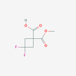 3,3-Difluoro-1-(methoxycarbonyl)cyclobutane-1-carboxylic acid