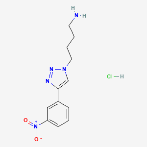 4-[4-(3-Nitrophenyl)-1H-1,2,3-triazol-1-yl]butan-1-amine hydrochloride