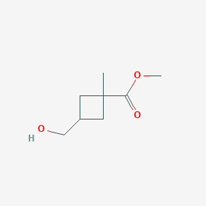 molecular formula C8H14O3 B6300788 Methyl 3-(hydroxymethyl)-1-methylcyclobutane-1-carboxylate CAS No. 2166616-35-7