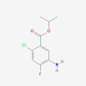 molecular formula C10H11ClFNO2 B6300880 Propan-2-yl 5-amino-2-chloro-4-fluorobenzoate CAS No. 86819-51-4