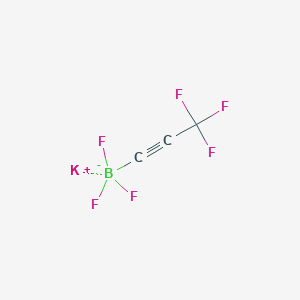 molecular formula C3BF6K B6300956 Potassium;trifluoro(3,3,3-trifluoroprop-1-ynyl)boranuide CAS No. 869583-61-9