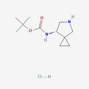molecular formula C11H21ClN2O2 B6301098 (S)-(5-Aza-spiro[2.4]hept-7-yl)-carbamic acid tert-butyl ester hydrochloride CAS No. 2137944-53-5