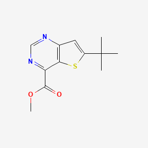 molecular formula C12H14N2O2S B6301116 Methyl 6-tert-butylthieno[3,2-d]pyrimidine-4-carboxylate CAS No. 2231673-05-3