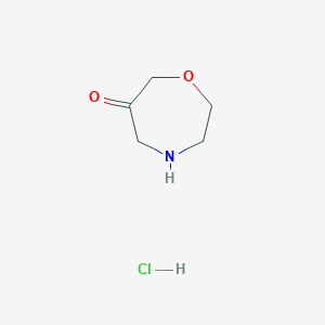 molecular formula C5H10ClNO2 B6301129 1,4-Oxazepan-6-one hydrochloride CAS No. 2306265-53-0