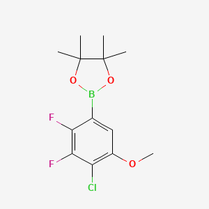 molecular formula C13H16BClF2O3 B6301432 4-Chloro-2,3-difluoro-5-methoxyphenylboronic acid pinacol ester CAS No. 2121511-96-2