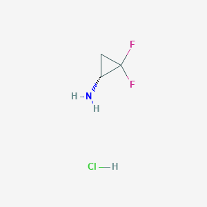 molecular formula C3H6ClF2N B6301635 (1R)-2,2-Difluorocyclopropanaminehydrochloride CAS No. 2089150-96-7