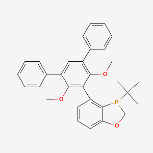 molecular formula C31H31O3P B6301664 3-tert-butyl-4-(2,6-dimethoxy-3,5-diphenylphenyl)-2H-1,3-benzoxaphosphole CAS No. 2634687-54-8