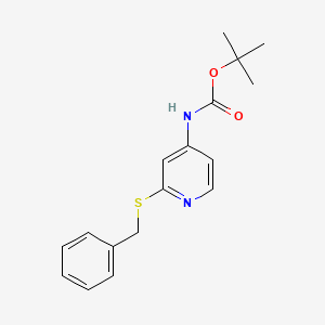 molecular formula C17H20N2O2S B6301695 tert-butyl N-(2-benzylsulfanylpyridin-4-yl)carbamate CAS No. 2200293-14-5