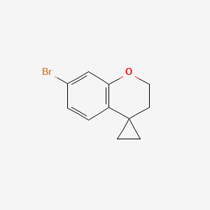 molecular formula C11H11BrO B6301724 7-Bromospiro[chromane-4,1'-cyclopropane CAS No. 2058080-44-5