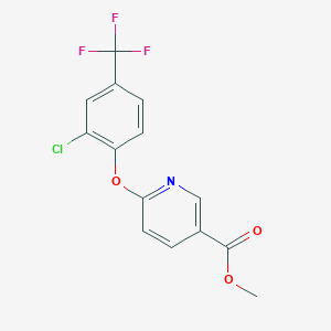 6-(2-Chloro-4-trifluoromethyl-phenoxy)-nicotinic acid methyl ester, 95%