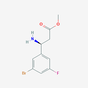 molecular formula C10H11BrFNO2 B6301766 methyl (3S)-3-amino-3-(3-bromo-5-fluorophenyl)propanoate CAS No. 1213550-81-2