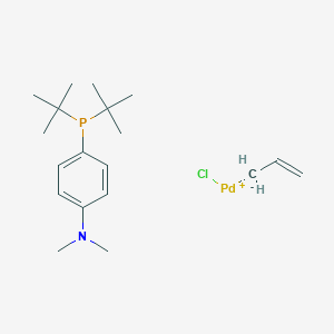 molecular formula C19H33ClNPPd B6301800 Allyl(chloro)[di-tert-butyl(4-dimethylaminophenyl)phosphine]palladium(II) CAS No. 1235509-04-2