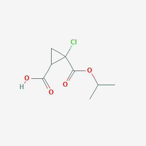 molecular formula C8H11ClO4 B6301904 cis/trans-1-Chloro-1,2-cyclopropanedicarboxylic acid 1-isopropyl ester, 90% CAS No. 2301850-89-3
